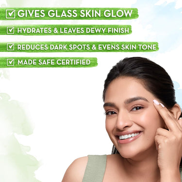 Mamaearth Rice Water Dewy Active Serum with 10% Niacinamide, Rice Water & Hyaluronic Acid - 50 ml For Glass Skin | Gives Dewy Finish |Brightens Skin|Suits All Skin Types